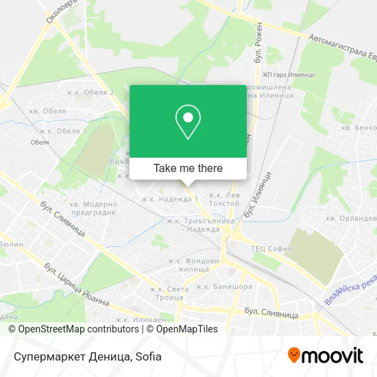 Карта Супермаркет Деница