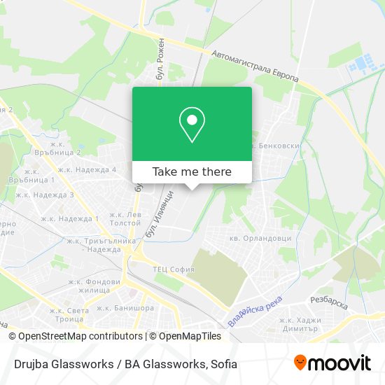 Drujba Glassworks / BA Glassworks map