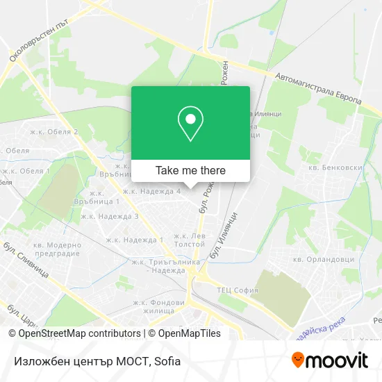 Карта Изложбен център МОСТ