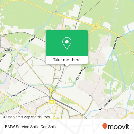 Карта BMW Service Sofia Car
