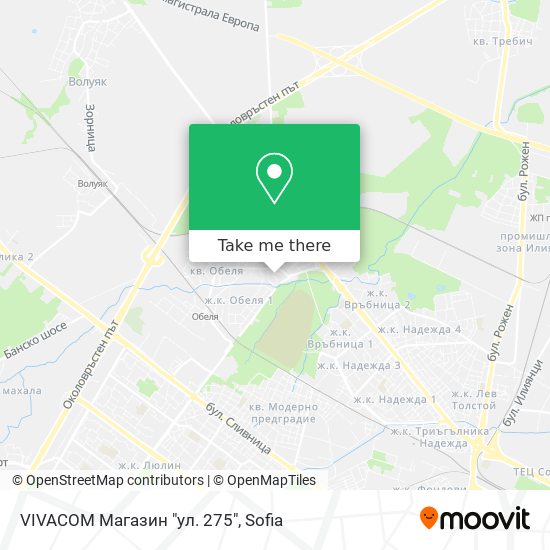 VIVACOM Магазин "ул. 275" map