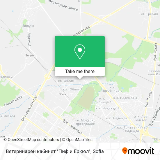 Карта Ветеринарен кабинет "Пиф и Еркюл"