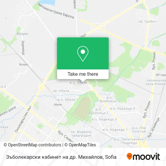 Карта Зъболекарски кабинет на др. Михайлов