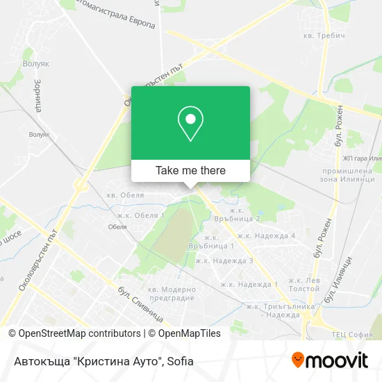 Карта Автокъща "Кристина Ауто"