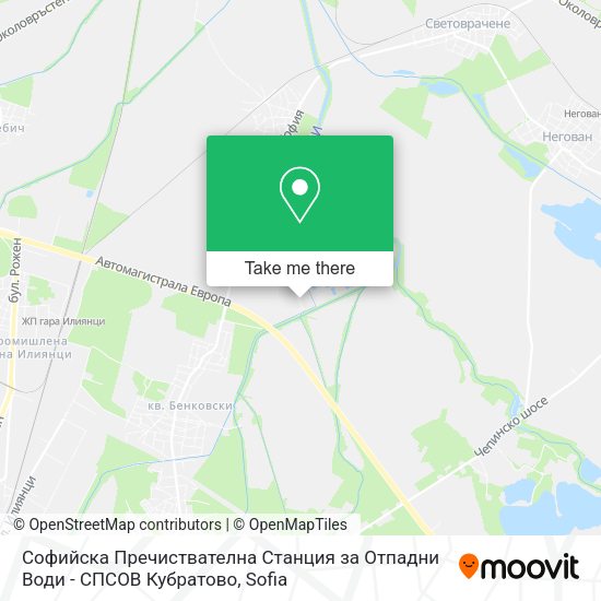 Софийска Пречиствателна Станция за Отпадни Води - СПСОВ Кубратово map