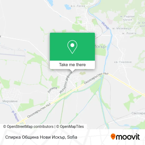 Карта Спирка Община Нови Искър