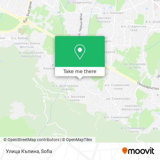 Улица Къпина map