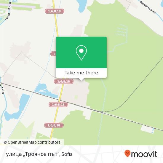 Карта улица „Троянов път“