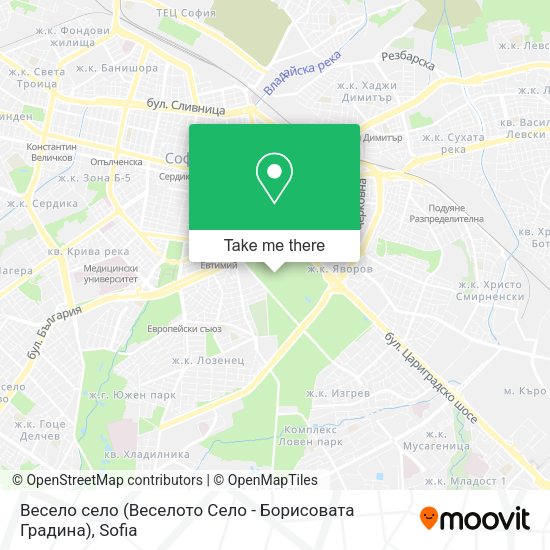 Весело село (Веселото Село - Борисовата Градина) map