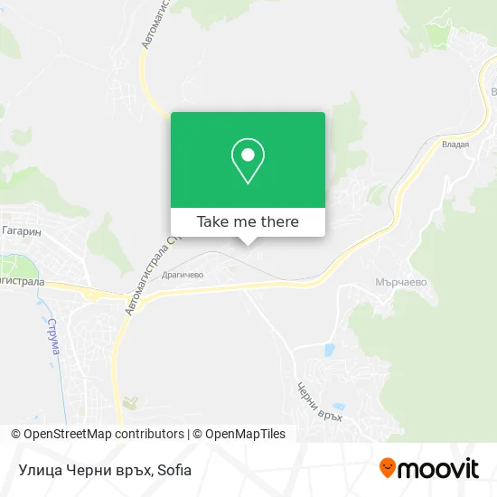Карта Улица Черни връх