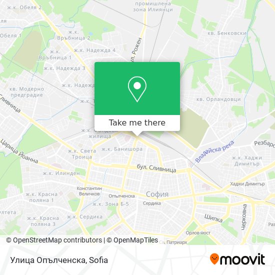 Улица Опълченска map