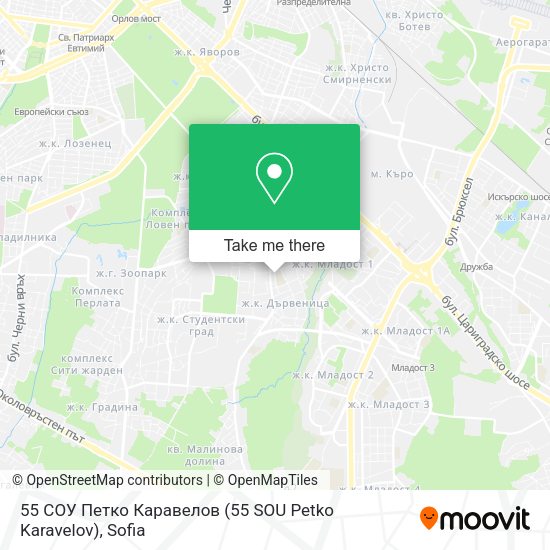 Карта 55 СОУ Петко Каравелов (55 SOU Petko Karavelov)