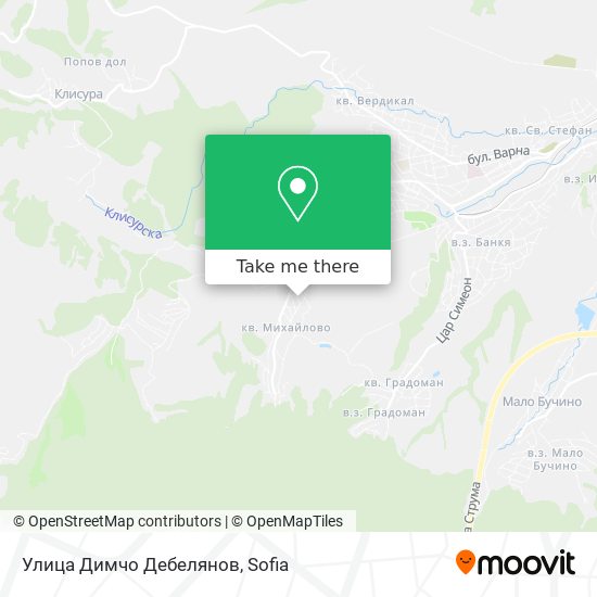Улица Димчо Дебелянов map