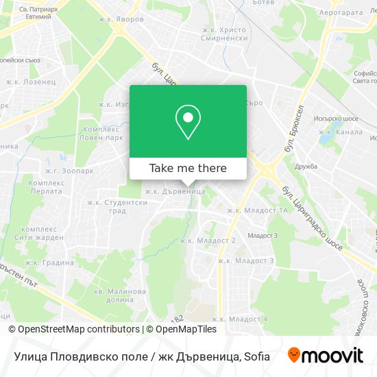 Улица Пловдивско поле / жк Дървеница map