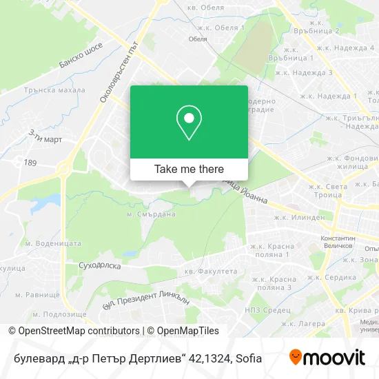 Карта булевард „д-р Петър Дертлиев“ 42,1324