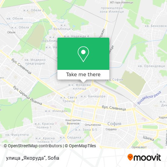 Карта улица „Якоруда“
