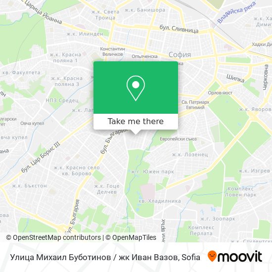 Улица Михаил Буботинов / жк Иван Вазов map
