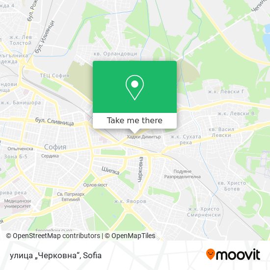 Карта улица „Черковна“