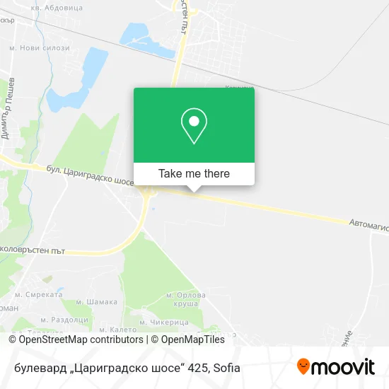 Карта булевард „Цариградско шосе“ 425