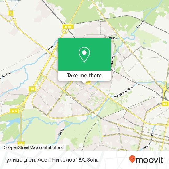 Карта улица „ген. Асен Николов“ 8А