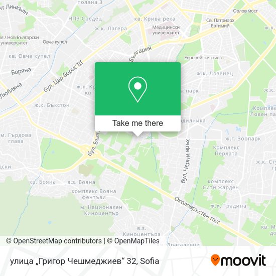 Карта улица „Григор Чешмеджиев“ 32