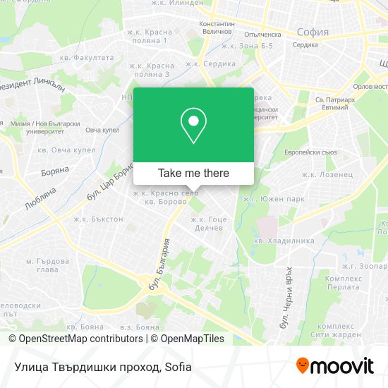 Карта Улица Твърдишки проход
