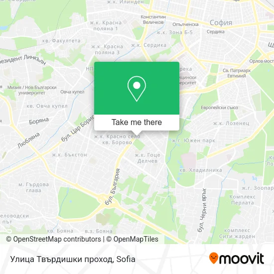 Карта Улица Твърдишки проход
