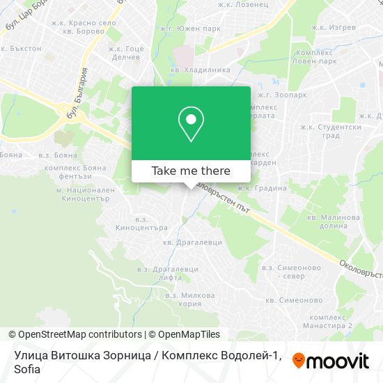 Улица Витошка Зорница / Комплекс Водолей-1 map