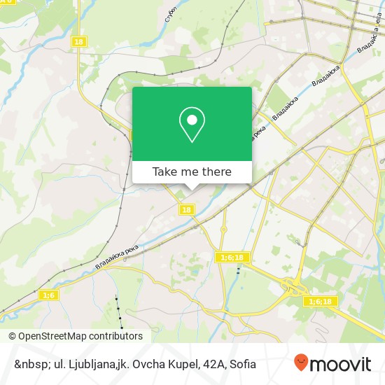 &nbsp; ul. Ljubljana,jk. Ovcha Kupel, 42A map