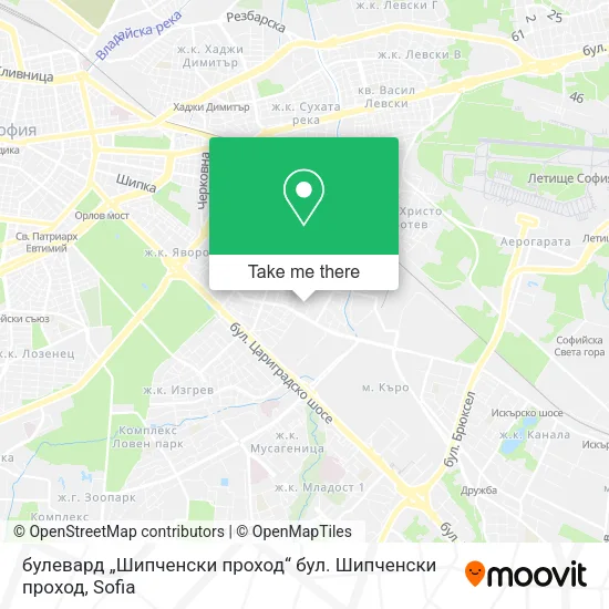 Карта булевард „Шипченски проход“ бул. Шипченски проход
