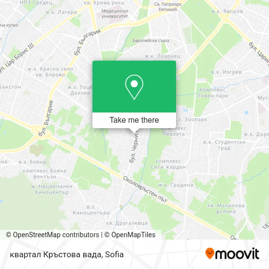 Карта квартал Кръстова вада