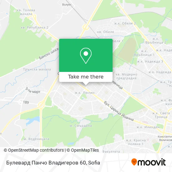 Карта Булевард Панчо Владигеров 60