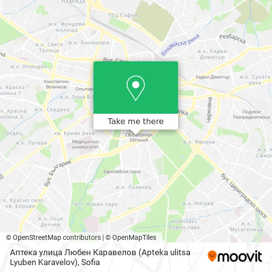Карта Аптека улица Любен Каравелов (Apteka ulitsa Lyuben Karavelov)