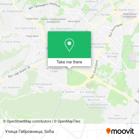 Карта Улица Габровница