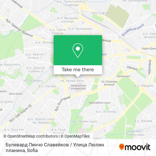 Булевард Пенчо Славейков / Улица Люлин планина map