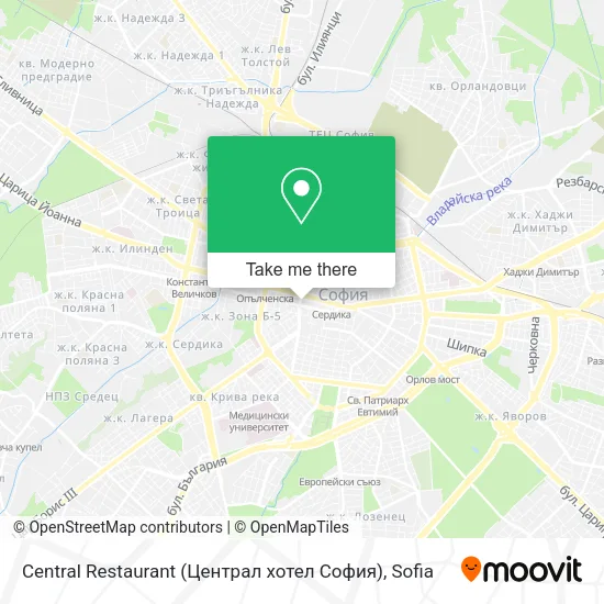 Карта Central Restaurant (Централ хотел София)