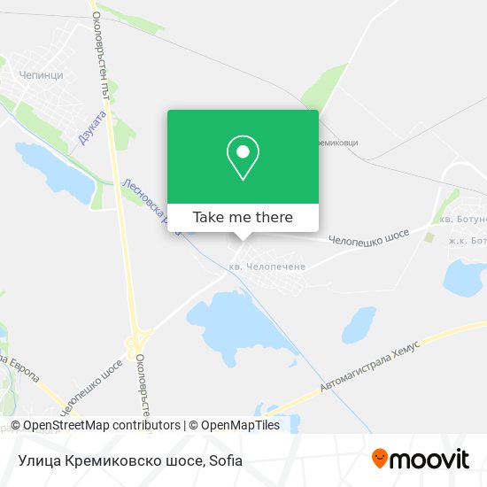 Улица Кремиковско шосе map
