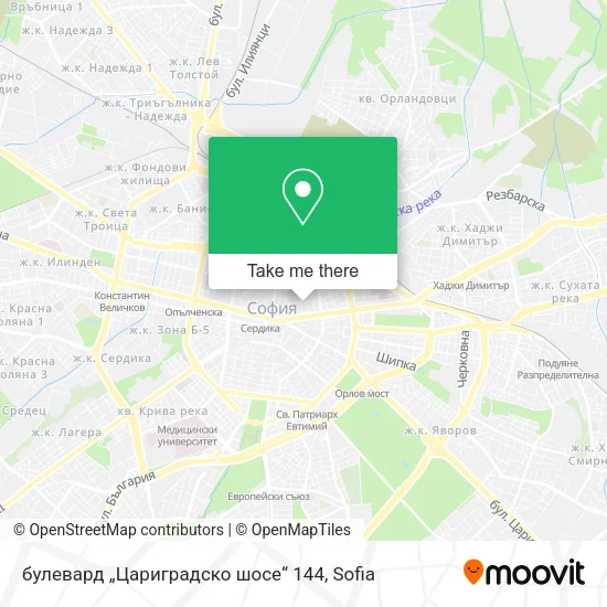 Карта булевард „Цариградско шосе“ 144