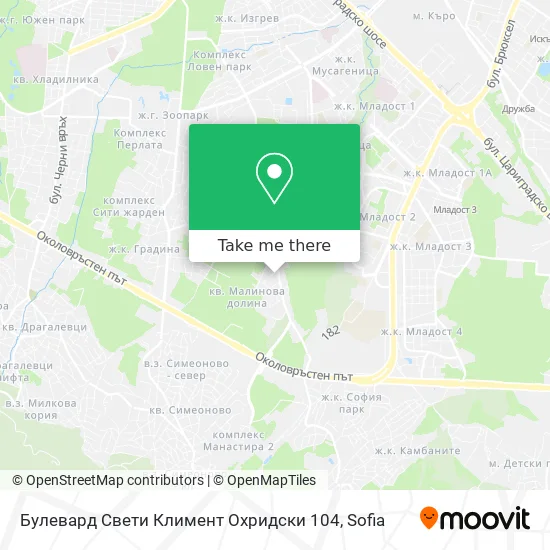 Карта Булевард Свети Климент Охридски 104