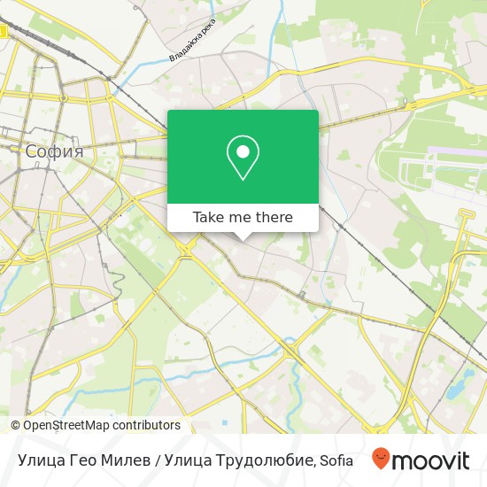 Карта Улица Гео Милев / Улица Трудолюбие