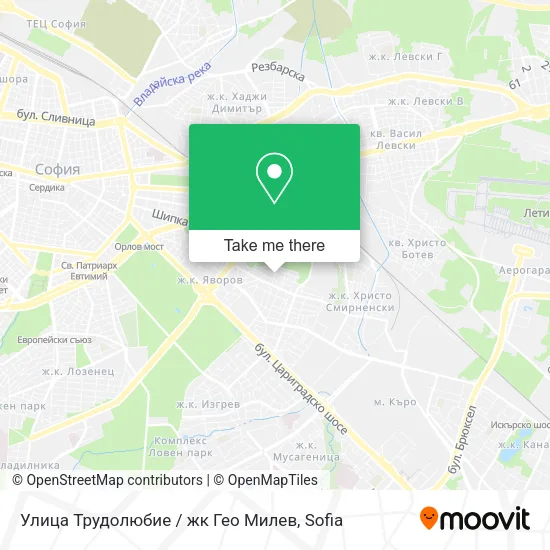 Карта Улица Трудолюбие / жк Гео Милев