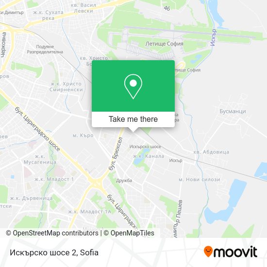 Карта Искърско шосе 2
