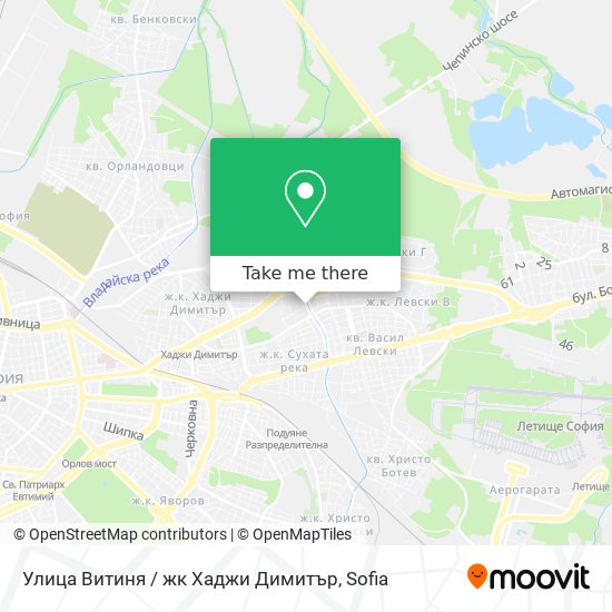 Улица Витиня / жк Хаджи Димитър map