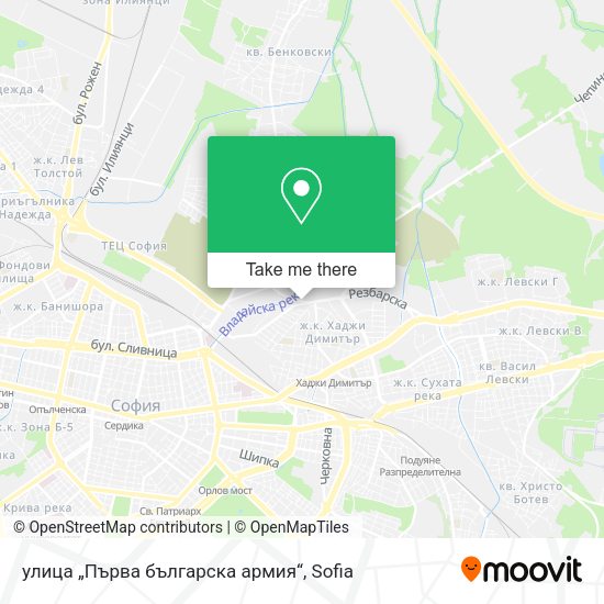 Карта улица „Първа българска армия“