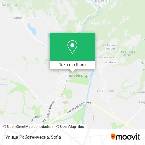 Карта Улица Работническа