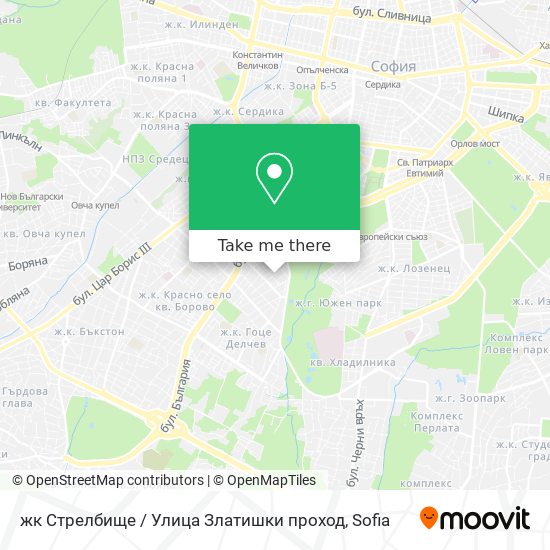 жк Стрелбище / Улица Златишки проход map