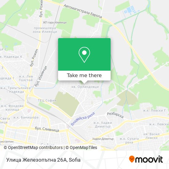 Улица Железопътна 26А map