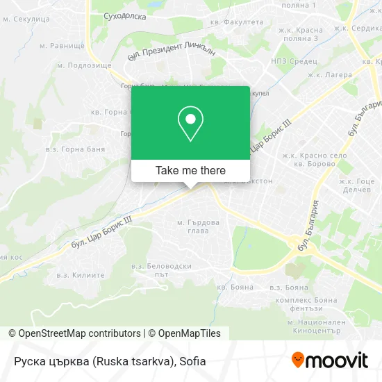Карта Руска църква (Ruska tsarkva)