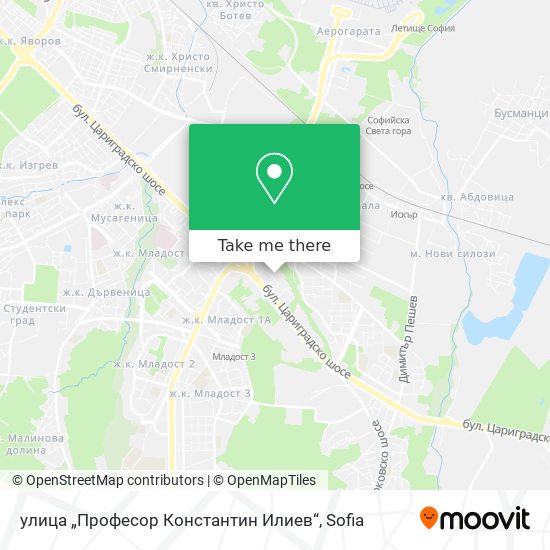 Карта улица „Професор Константин Илиев“