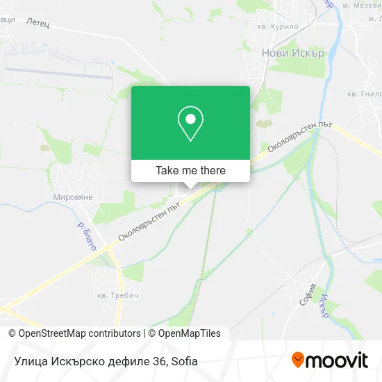 Карта Улица Искърско дефиле 36